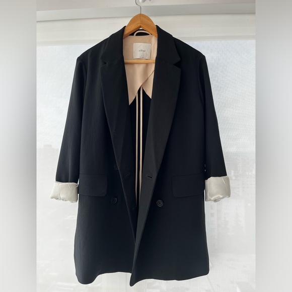 Oversized lightweight Wilfred (Aritzia) black blazer - Picture 1 of 14